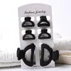 Clipes de Cabelo Semicirculares 4cm+2.5cm Simples Transfronteiriços para Franja Conjunto Versátil de Clipes de Cabelo em Tons Terrosos para Mulheres