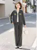 Conjunto de Moletom Esportivo para Mãe, Estações Primavera e Outono de 2026, para Mulheres de Meia-Idade, Roupa Casual para Corrida, Conjunto Elegante de Duas Peças