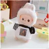Labubu Cuarta Generación 4.0 Código Secreto Ropa para Muñeca Camiseta Sencilla Atuendo Lindo Blanco y Negro Atuendo de Repuesto para Muñeca Labubu