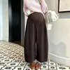 Pantalones de Maternidad Otoño Invierno Nuevos 2026 Estilo Coreano Retro Pana Pantalones Acortados Holgados Adelgazantes Versátiles Casuales Perezosos