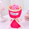 Mini Jabón Flor de Rosa Bolsillo Ramo para Coche Regalo para Cumpleaños de Novia, Regalo de San Valentín