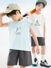 Conjunto de Chaleco y Shorts para Niños, Camiseta Deportiva sin Mangas de Hielo para Niños, Ropa de Bádminton para Niños Grandes y Pequeños