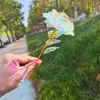 Nuevo Ramo de Flores de Rosa Brillantes de Colores Flores Eternas Simuladas Adornos Decorativos Accesorios para Fotos Cumpleaños para Novia