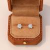 Clássico S925 Sterling Silver Six-garra 1 quilate Brincos de Zircão para Mulheres All-match 0.5 quilates Zircon Moissanite Brincos de Prata
