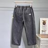 Pantalones Cortos de Mezclilla de Verano para Hombre, Pantalones Rectos Sueltos de Talla Grande de Longitud 7/8 a la Moda, Pantalones de Marca a la Moda de Longitud Media 7/8, Estilo Delgado para Verano
