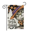 Celebração de Feriado Novo Tema Halloween Transfronteiriço Bandeira de Jardim de Linho Dupla Face Fantasma Abóbora Decoração com Estampa Divertida