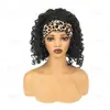 Faixa de Cabeça Preta de Cabelo Cacheado Longo para Comércio Transfronteiriço, Faixa de Cabelo Cacheado Pequena, Peruca Fofa, Faixa de Cabeça Lenço de Cabeça de Fibra de Alta Temperatura
