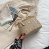 Saco cosmético simples caixa de palha saco tecido fada mori usando tecido bolsa de praia saco único ombro crossbody bag
