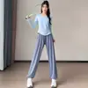 Conjunto deportivo para mujer, manga larga, cuello en V, secado rápido, transpirable, de cintura alta, adelgazante, ropa de fitness, conjunto de entrenamiento de Pilates para mujer
