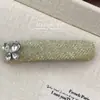 Corea del Sur Lujo Ligero Sentido de Alta Gama Brillo Fino Clip de Pato con Pedrería Dulce Moda Clip para Flequillo Lateral Pasador Roto Accesorios para el Cabello