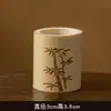 Soporte para tapa de tetera de raíz de bambú tallada, Tapa de cuenco de té de bambú, Soporte para tapa de cuenco de té, Accesorios para ceremonia del té, Secciones de bambú natural para manualidades