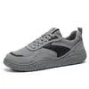 Sapatos Casuais Masculinos de Malha Respirável com Biqueira Larga Cruzamento de Fronteira Tamanho Grande Juventude Sola Grossa Antiderrapante Para Ir ao Trabalho Esportes Corrida Sapatos Masculinos