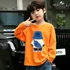 Camiseta Tendência Bonita Fashionável Manga Longa para Meninos Temporada Primavera Outono 2026 Estilo Coreano Infantil Bebê Desenho Algodão Puro Camada de Base Top T