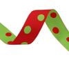 Cinta de tela de doble cara con puntos de color a juego para sombreros, lazos, cajas de regalo, accesorios de embalaje, cintas para hornear