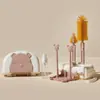 Cepillo para Biberón de Silicona para Bebé Set de Cepillos de Limpieza Especial para Bebé Portátil Cepillo para Chupón Varilla de Drenaje Vaso de Almacenamiento Soporte para Cepillos