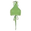 Chaleco corto de punto hueco con tirantes verde hierba fresco estilo retro francés Sisjuly para mujer, versátil