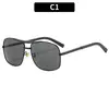 2026 Moda Europea y Americana Nueva Gafas de Sol Retro con Patillas de Resorte de Marco Grande para Conducir y Ciclismo, Gafas Aviador Versátiles para Hombre