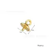Aço Inoxidável Banhado a Ouro Real 18K Pingente Pérola Olho de Carneiro Acessórios Fivela de Conexão com Contas Não Desbota Joias Artesanais DIY