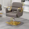 Cadeira de cabeleireiro moderna, cadeira de barbeiro reclinável, cadeira de corte de cabelo ajustável e giratória específica para salão, cadeira para permanente, coloração e barbear