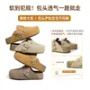 Mules de Couro Integral com Solado Grosso para Aumentar a Altura, Impermeáveis, Estilo Birkenstock, Couro Genuíno, Bico Fechado, Slip-On, para Mulheres, Uso Externo de Verão