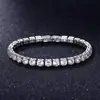 Pulseira de moda europeia e americana transfronteiriça estilo simples acessórios de vestuário com joia de mão de diamante pulseira de zircônia redonda 5.0