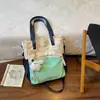 Bolso de Lona de Nylon con Bloques de Color Nuevo de Principios de Otoño Bolso de Clase para Estudiantes Bolso Cruzado Bolso de Mano Ligero Casual para Mujer