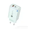 Novo Carregador Pd20W Transfronteiriço com Luz um Plus C Porta Dupla Cabeça de Carregamento Rápido Qc3.0 Nitreto de Gálio Regulamentos Europeus e Americanos Regulamentos Britânicos