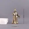 Figura Heroica de Latón Puro Jingzhong Yue Fei, Dedicado a Servir al País, Sosteniendo una Espada, Decoración del Hogar Artesanía de Escritorio Adornos