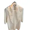 Lenço de Crochê Renda Estilo Coreano Triângulo Vazado Feminino Verão Fino Versátil Artístico Camadas Decoração Cobertura de Bumbum Pequeno Lenço de Seda