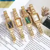 Relógio Feminino Simples Moda Retangular Dourado Quartzo Luxo Aço Inoxidável À Prova D'água Relógio de Pulso Feminino para Vestir Presente