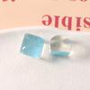 Pendientes de resina con forma cuadrada, horquillas para el pelo y fundas de teléfono, de Corea del Sur, totalmente combinables, con purpurina transparente, venta al por mayor