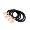 Accesorios Coreanos para el Cabello Cuerda de Nylon para el Cabello de 6 mm Alta Elasticidad Goma para el Cabello sin Costuras sin Etiqueta Banda Elástica de Cuero Negro Clásico para Cola de Caballo