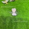 Venta caliente transfronteriza adornos de mariposa de cristal natural miel rosa forma de corazón espécimen de mariposa de cristal adornos Metal Libélula