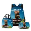 Mochila Escolar 3D de Filme Novo Mochila Lancheira Estojo Conjunto de Três Peças