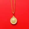 Collar Colgante Brújula Estilo Étnico Chino Adorno Decoración Accesorios Metálicos para Hombres y Mujeres Colgante Sensación de Alta Gama