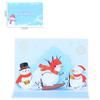 Cartão de Natal criativo impressão colorida transfronteiriça 90 graus 3d tridimensional boneco de neve natalino cena de férias de esqui cartão pequeno