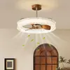 Luz de Ventilador Modelo Novo 2026 para Sala de Estar e Sala de Jantar, Luz de Ventilador de Teto Vintage, Lustre Integrado, Luminária de Ventilador Silenciosa Retrô para Quarto