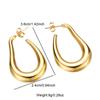 Pendientes transfronterizos en forma de U, joyería de acero inoxidable, oro de 18 quilates, ligeros, de lujo, sencillos, Joker, pendientes de gran sentido, al por mayor