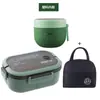 Bento box doble capa caja de almuerzo de frutas compartimento caja de almuerzo apta para microondas oficina trabajador reducción de grasa caja de almuerzo