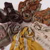 Nuevo Pañuelo para la Cabeza Decorativo Envuelto Bordado con Lentejuelas Arrugado de Seda de Hielo Moda Malaya Indonesia Encaje Bufanda de Gasa para Mujer