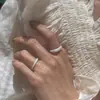 Anillo de la serie Sparkling para mujer, nuevo anillo de lujo ligero personalizado de estilo europeo y americano, esmerilado simple, 2024