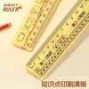 Regla Recta Multifuncional de 20 cm para Materias Regla de Tabla Periódica con Pinyin Regla de Fórmulas Papelería para Estudiantes Regla de Dibujo Artístico