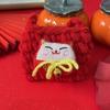 Bolsa festiva de lana para Año Nuevo de mascotas, bolsa de león, gato rico, perro, regalo de Año Nuevo, sobre rojo, venta al por mayor de fábrica