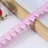 Cinta de cuadros de 2.5 cm de ancho con encaje de descuento material de decoración para ropa DIY puño de cortina equipaje zapatos