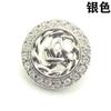 Botões de metal de diamante de pé alto costurados à mão botões de roupas estilo Chanel botões redondos de moda feminina 18/23 mm