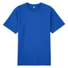Camisetas de Cuello Redondo para Hombre y Mujer, Tops Básicos Populares de Algodón Puro, Nuevas Camisetas de Manga Corta de Color Sólido de Marca de Moda para Verano