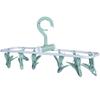 Multi-clip secando meias cabide 32-clip plástico sutiã cabide de roupas domésticas cabide de roupas de bebê