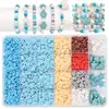 Kit de fabricação de pulseiras de argila de 24 grades transfronteiriças europeias e americanas Kit de fabricação de pulseiras de contas coloridas de 3 mm e 23 cores Kit de joias faça você mesmo