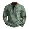 Sudadera con media cremallera de moda para hombre, punto grueso, impresión digital 3D, estación independiente de Amazon transfronteriza europea y americana 2025