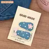 Novos acessórios de cabelo em jeans estilo coreano, presilhas de cabelo para meninas, presilhas versáteis para franja, presilhas laterais, presilhas de cabelo elegantes, enfeites de cabelo atacado